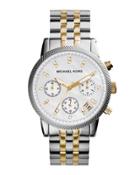 36mm Jet Set Crystal Bracelet Watch, Two-tone