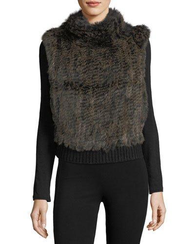 Knitted Fur Pullover Vest