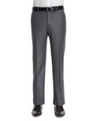 Classic Flat-front Trousers, Gray