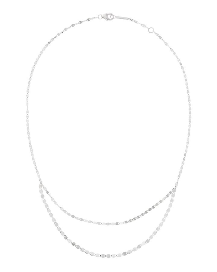 14k White Gold Blake Nude Duo Necklace