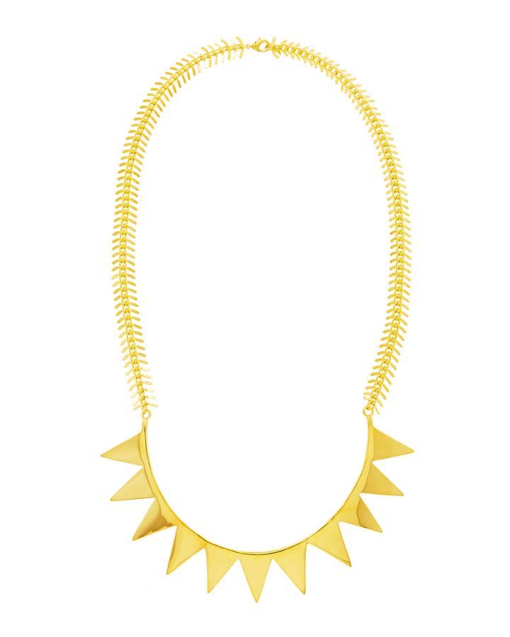 Eddie Borgo Spike Smile Necklace, Yellow-golden, Women's, Yellow