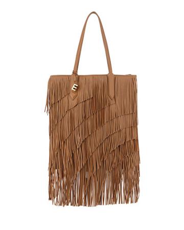 Scott Fringed Leather Tote Bag