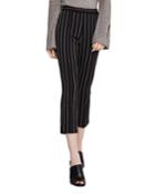 Mid-rise Striped Cropped Trousers