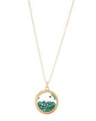 Emerald Round Shaker Pendant Necklace