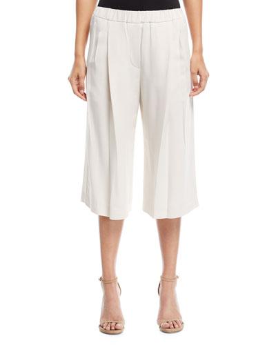 Silk-crepe Culottes