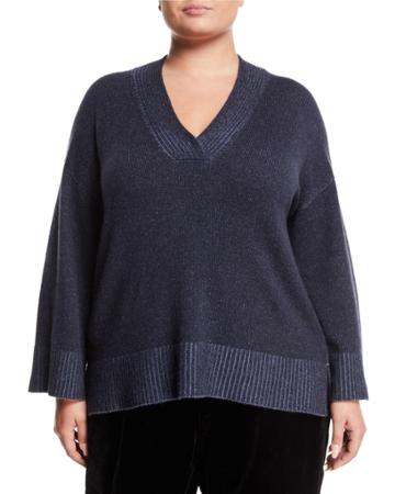 Vanise Cashmere V-neck Sweater,