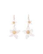 Lucite Double Flower Drop Earrings