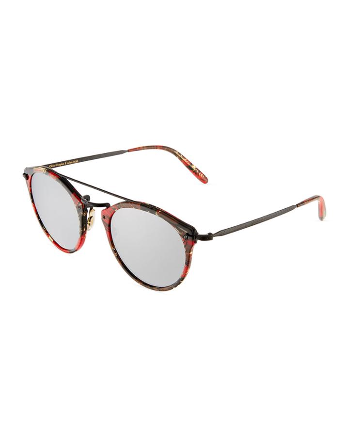 Remick Round Acetate/metal Aviator