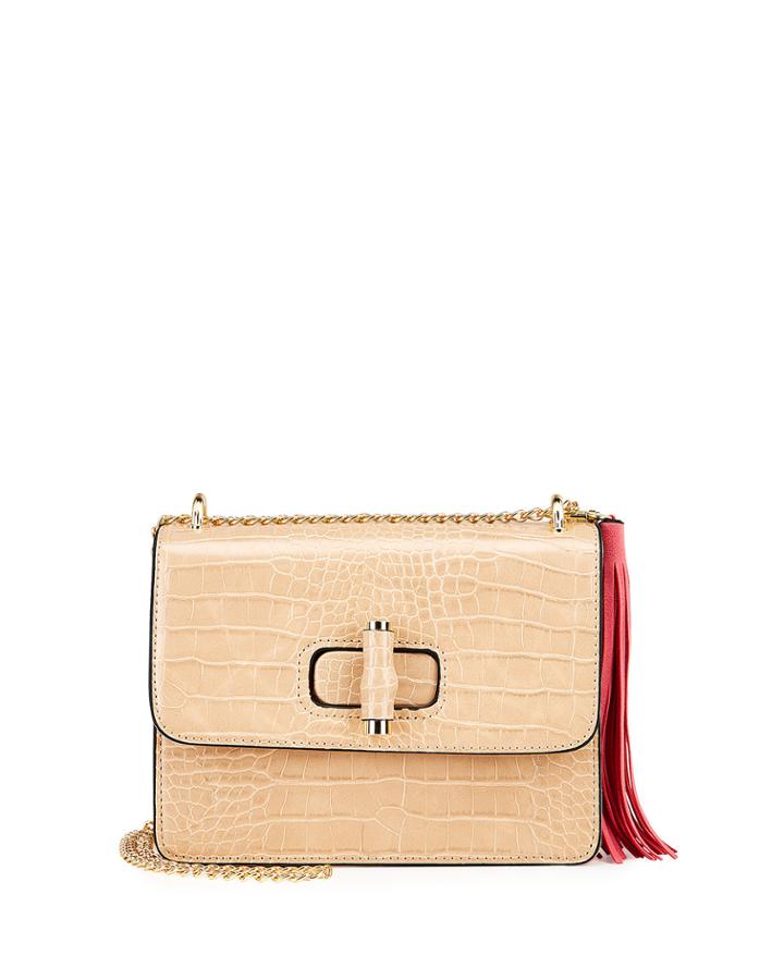 Tahiti Croco Flap Bag