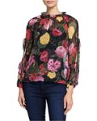 Ginger Floral Self-tie Blouse