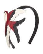 Leather Headband With Bird