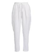 Cuffed Linen Pull-on Pants