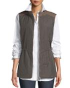 Edison Zip-front Outerwear Vest W/ Flannel Back