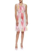 Hillary Sleeveless Mesh Full-skirt Dress