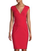 Off-the-shoulder V-neck Cocktail Dress