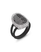 18k Two-tone Diamond Oval Ring,