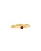 Skittle 24k Garnet Stacking Ring,