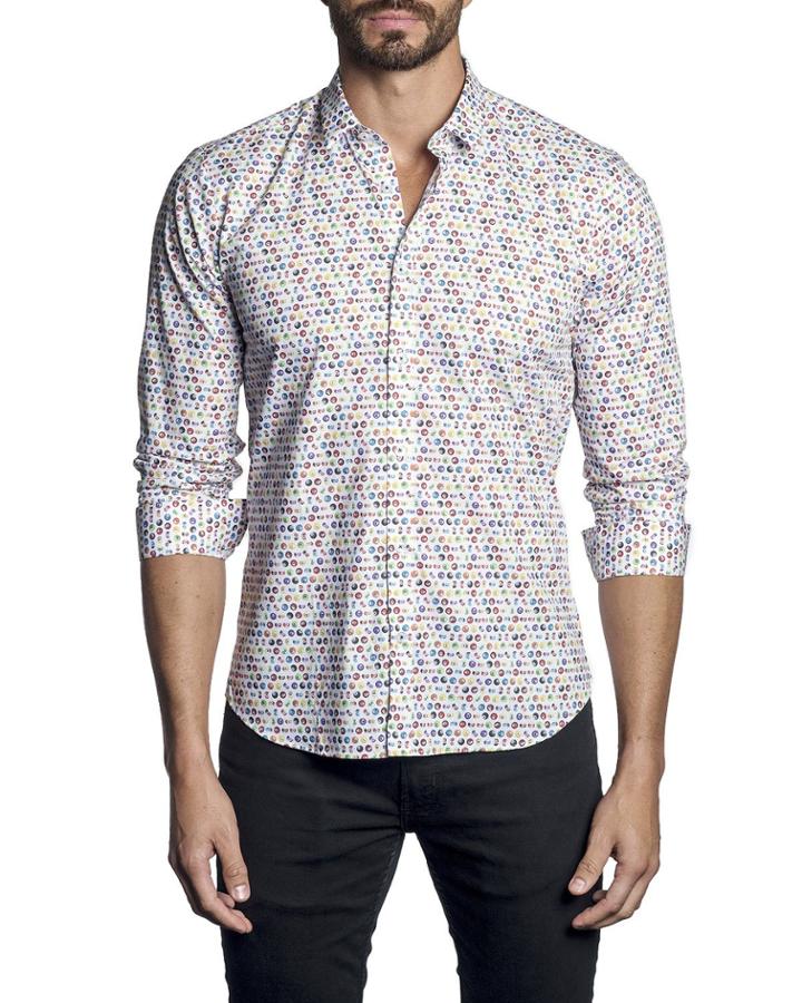 Men's Billiard Ball Print Woven