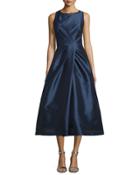 Sleeveless Crisscross Pleated Gown