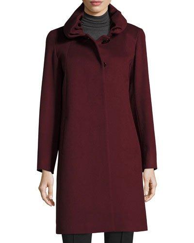 Single-breasted Coat, Berry