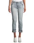 Catherine Pearly-cuff Boyfriend Cropped Jeans