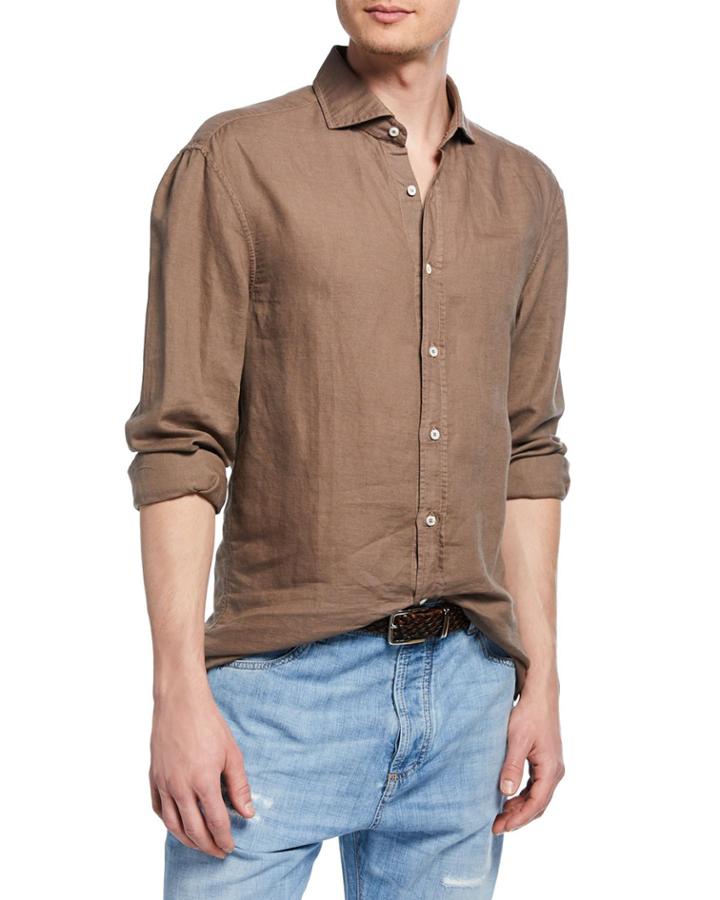 Men's Long-sleeve French Collar
