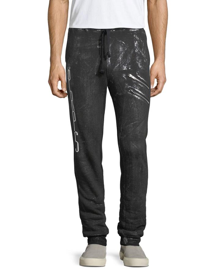 Spray-paint Logo Jogger Pants