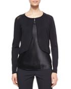 Lafayette 148 New York Long-sleeve Georgette-back Shrug, Women's, Size: