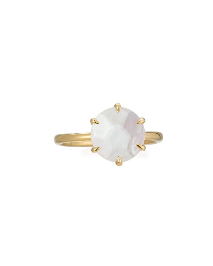 Rock Candy 18k Mother-of-pearl Doublet Solitaire Ring,