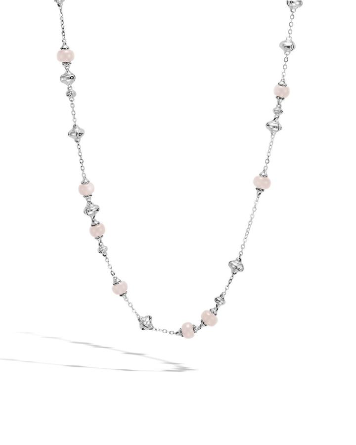 Bamboo White Moonstone Sautoir Necklace,