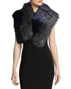 Faux-fur Colorblock Quadrant