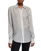 Carrie Metallic Stripe Long-sleeve