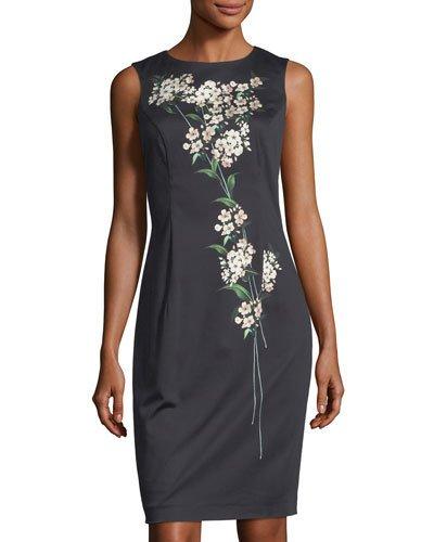 Jasmine Bouquet-print Sleeveless Dress