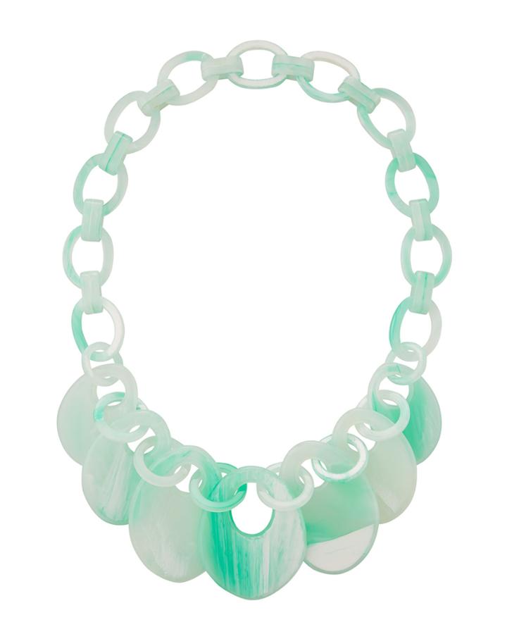 Resin Disc Charm Necklace,