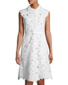Belted Lace A-line Dress