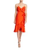 Zoe Faux-wrap Ruffle Dress