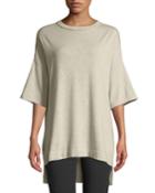 Cashmere Loose-fit Monili-neck High-low