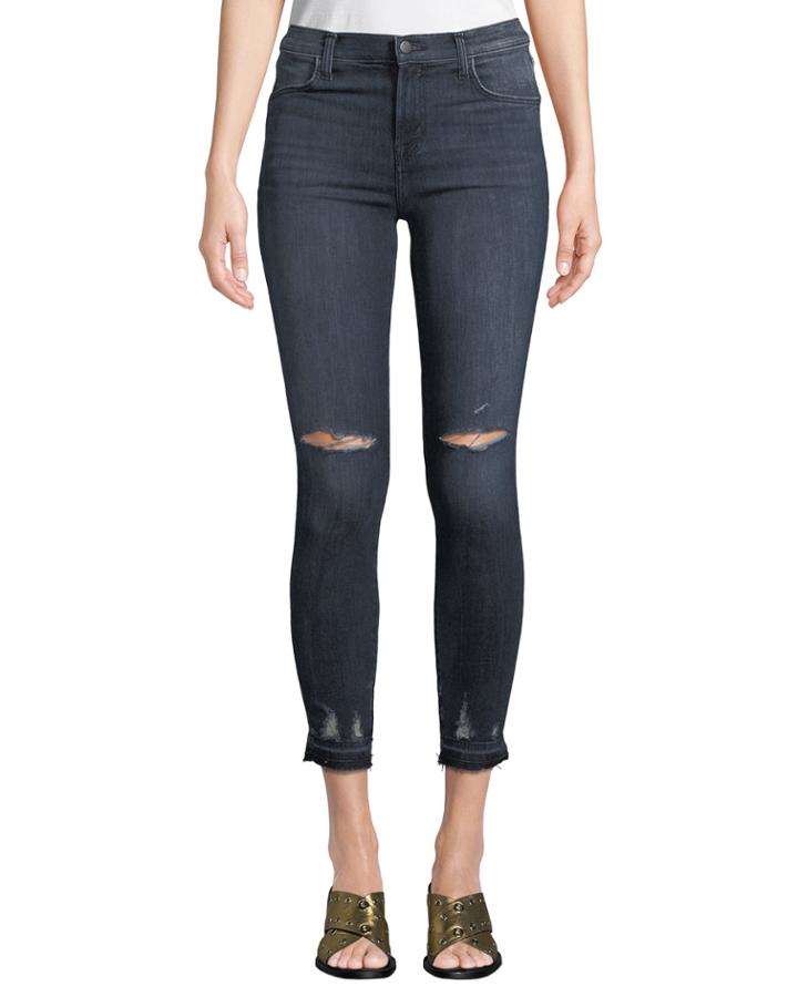 Alana Cropped High-rise Distressed