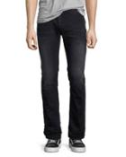 Basic Slim-straight Denim Jeans, Gray Wash