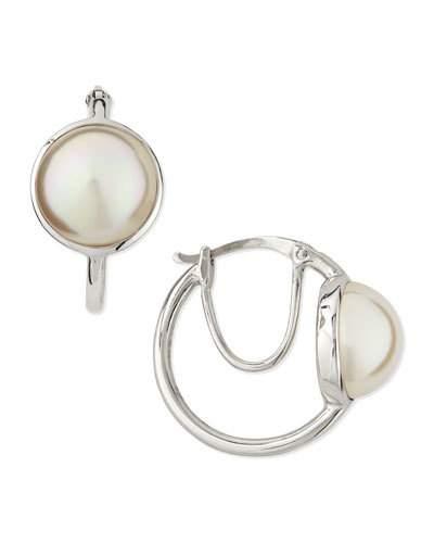 Pearl Double-layered Hoop Earrings