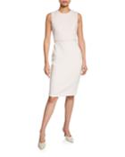 Pencil Skirt Dress With Pearlescent Trim Details