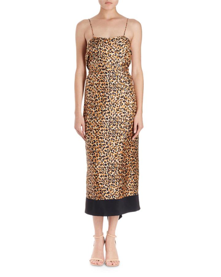 Dica Leopard-print Midi Cami Dress