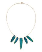14k Large Opal Bib Necklace