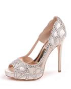 Witney Embellished Peep-toe Evening Pumps