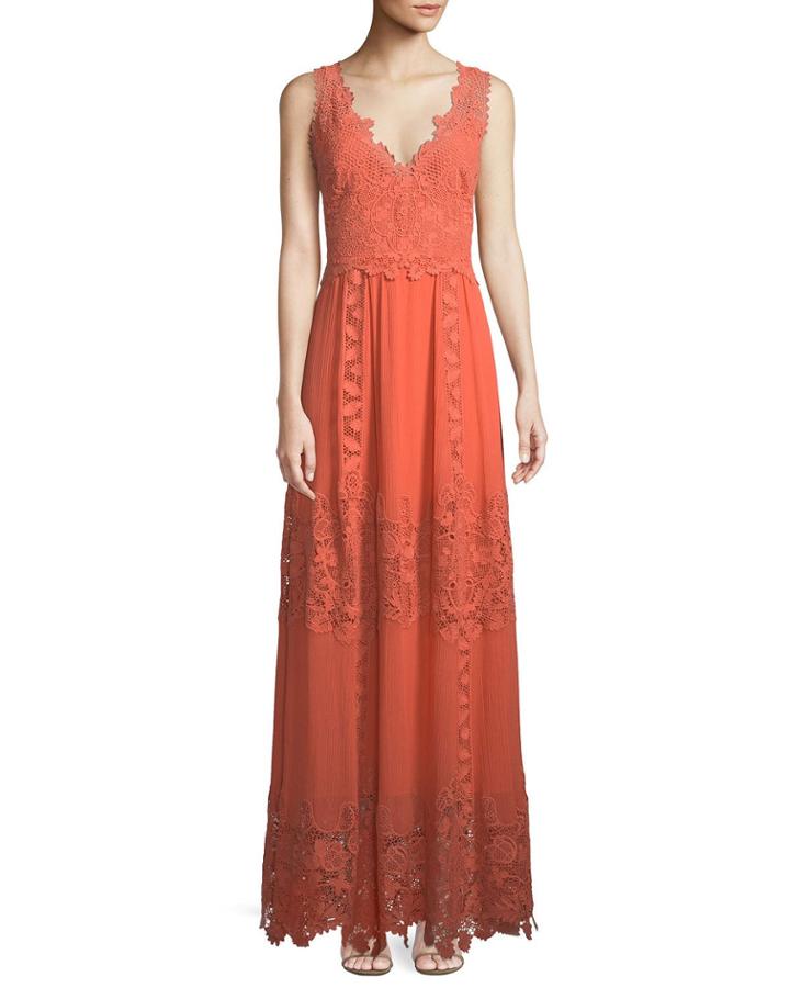 Audra Lace-trim Silk