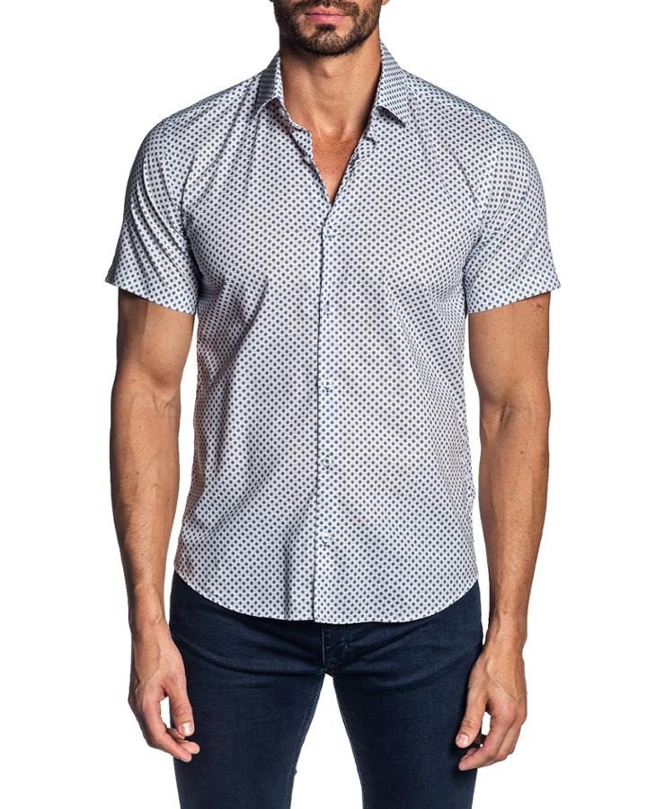 Men's Semi-fit Dotted-print