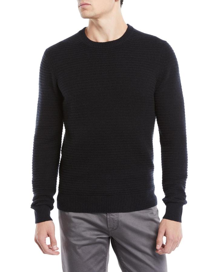 Men's Ribbed Cashmere Pullover
