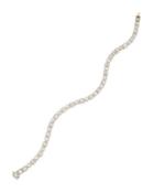 18k White Gold Diamond Line Bracelet,