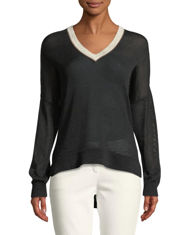 Oversized V-neck