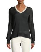 Oversized V-neck